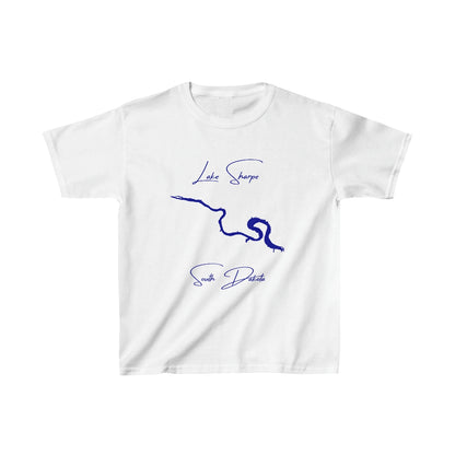 South  Dakota  Lake  Sharpe  Youth  T-shirt  front  position  view  from  front  white.webp