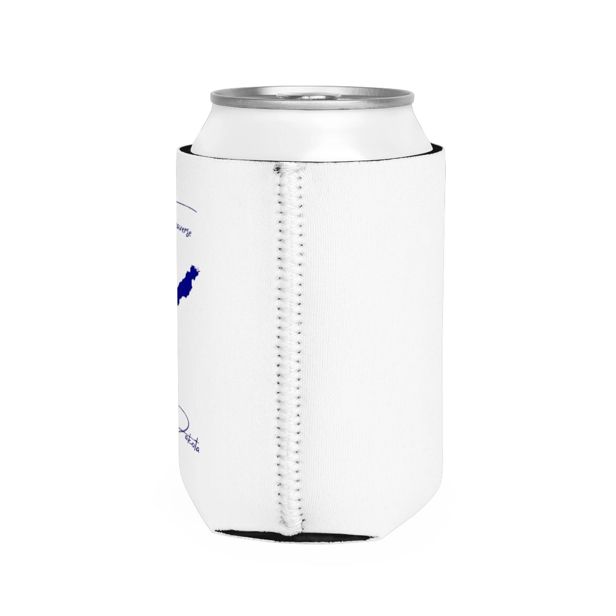 South  Dakota  Lake  Traverse  Can  Koozie  all  position  view  from  right  white.webp
