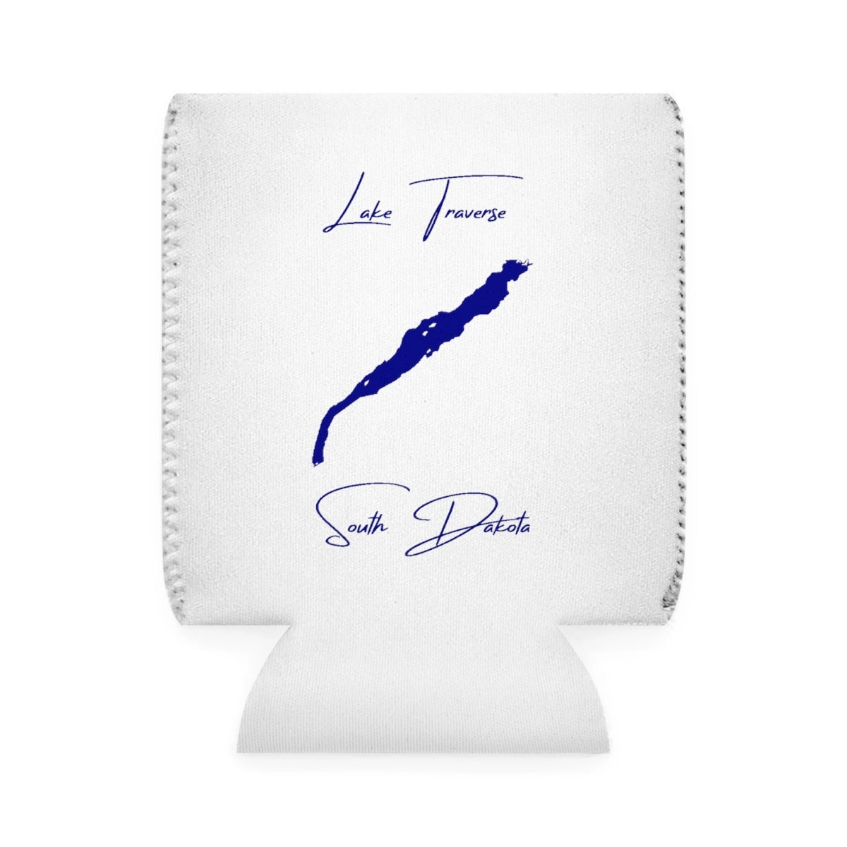 South  Dakota  Lake  Traverse  Can  Koozie  front  position  view  from  front-1  white.webp