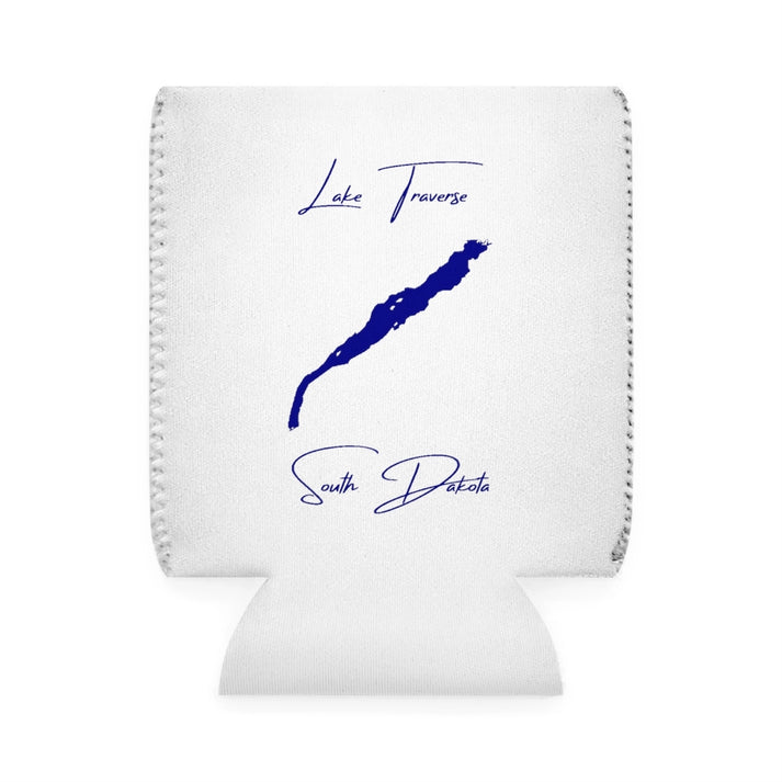 South  Dakota  Lake  Traverse  Can  Koozie  front  position  view  from  front-1  white.webp
