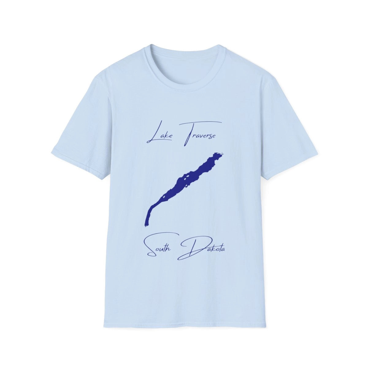 South  Dakota  Lake  Traverse  T-shirt  front  position  view  from  front  light  blue.webp