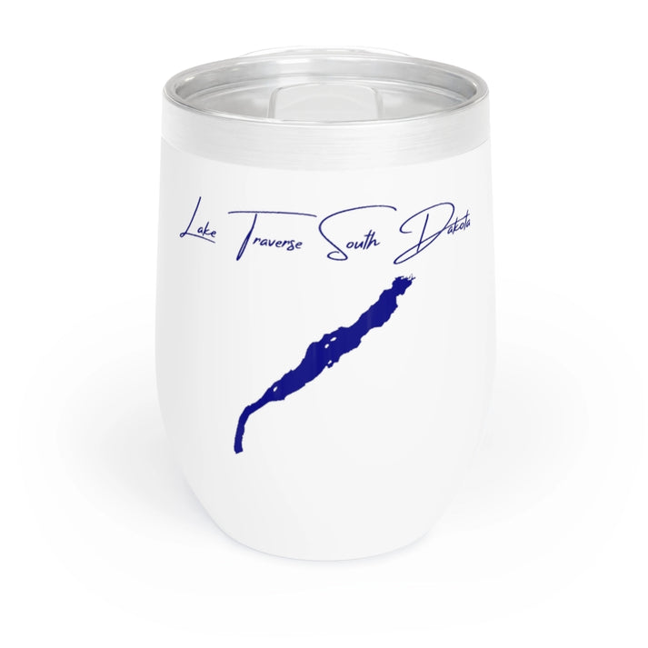 South  Dakota  Lake  Traverse  Wine  Tumbler  front  position  view  from  front  white.webp