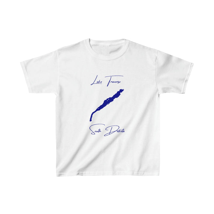 South  Dakota  Lake  Traverse  Youth  T-shirt  front  position  view  from  front  white.webp