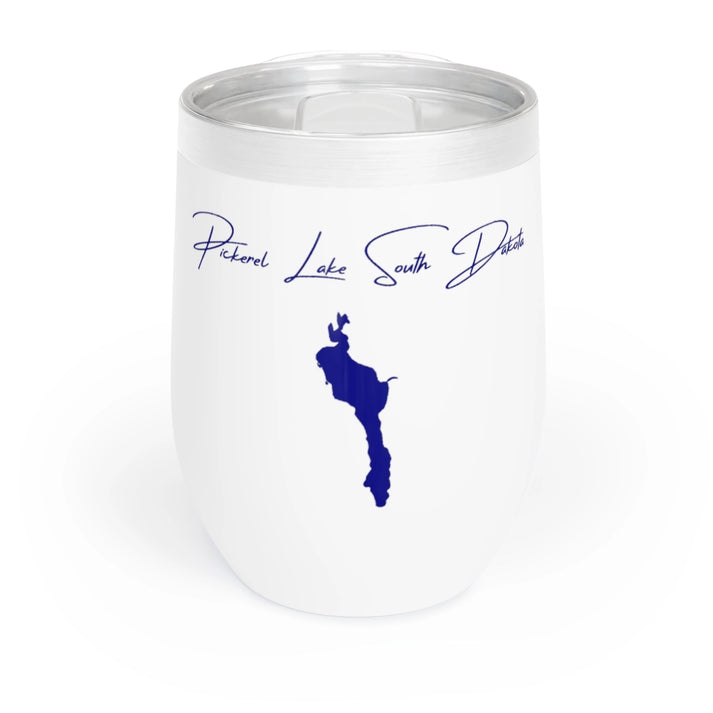 South  Dakota  Pickerel  Lake  Wine  Tumbler  front  position  view  from  front  white.webp