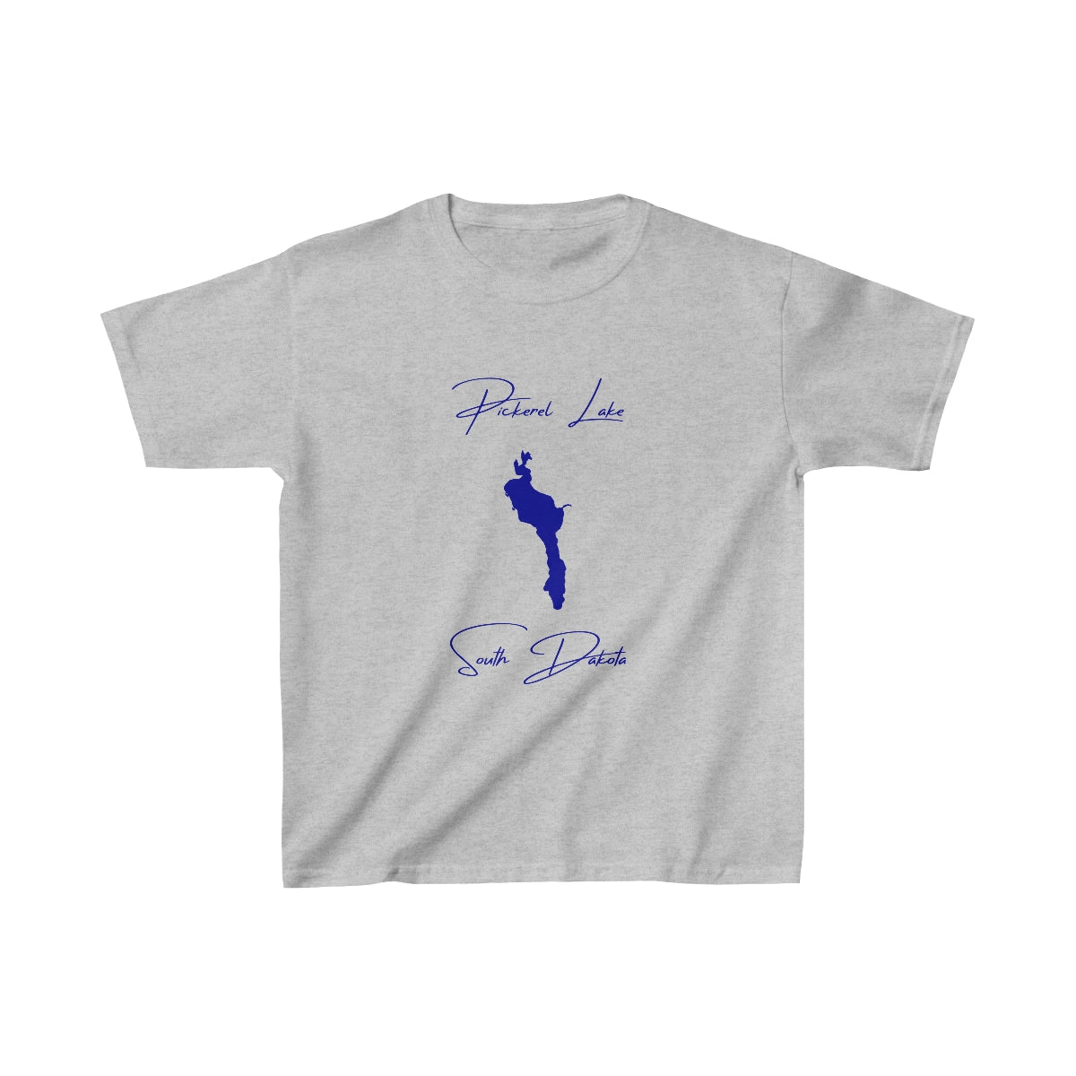 South  Dakota  Pickerel  Lake  Youth  T-shirt  front  position  view  from  front  sport  grey.webp