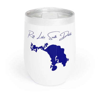 South  Dakota  Roy  Lake  Wine  Tumbler  front  position  view  from  front  white.webp