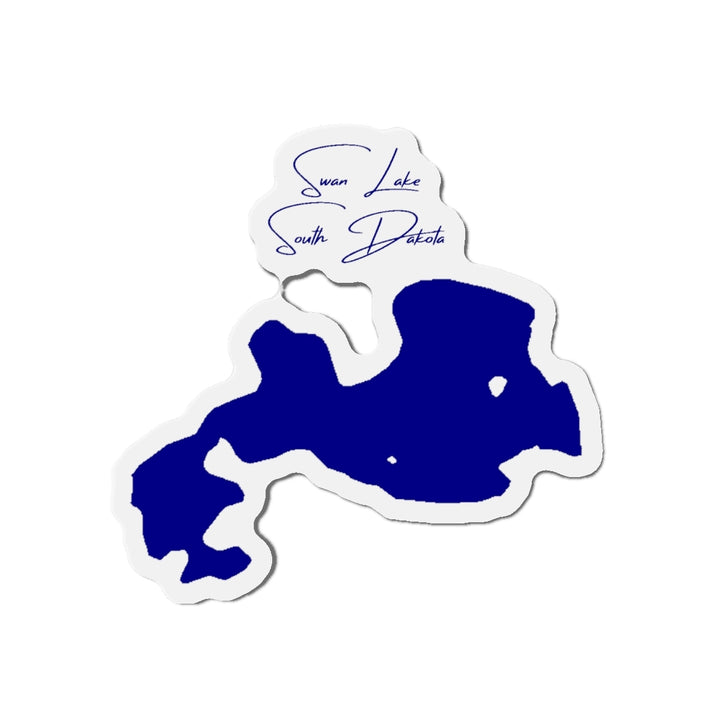 South  Dakota  Swan  Lake  Die  Cut  Magnet  front  position  view  from  front  4  x  4.webp