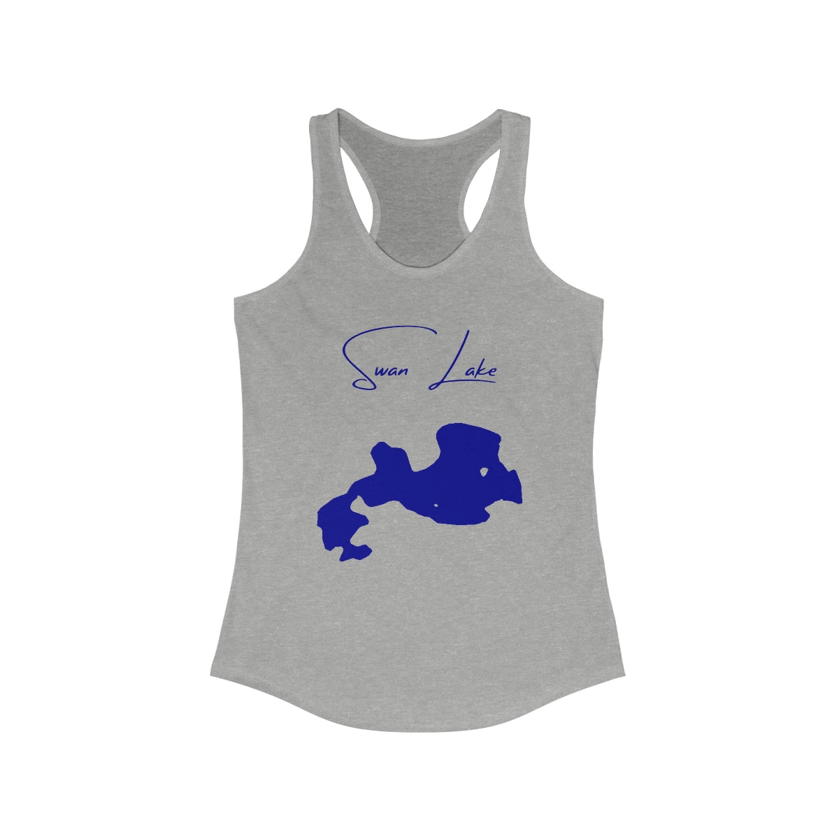 South  Dakota  Swan  Lake  Racerback-Tank  front  position  view  from  front  heather  grey.webp