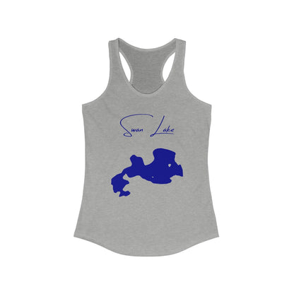 South  Dakota  Swan  Lake  Racerback-Tank  front  position  view  from  front  heather  grey.webp