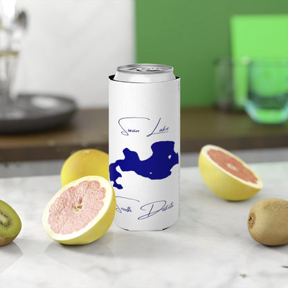 South  Dakota  Swan  Lake  Slim  Can  Koozie  front  position  view  from  context-2  white.webp