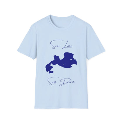 South  Dakota  Swan  Lake  T-shirt  front  position  view  from  front  light  blue.webp