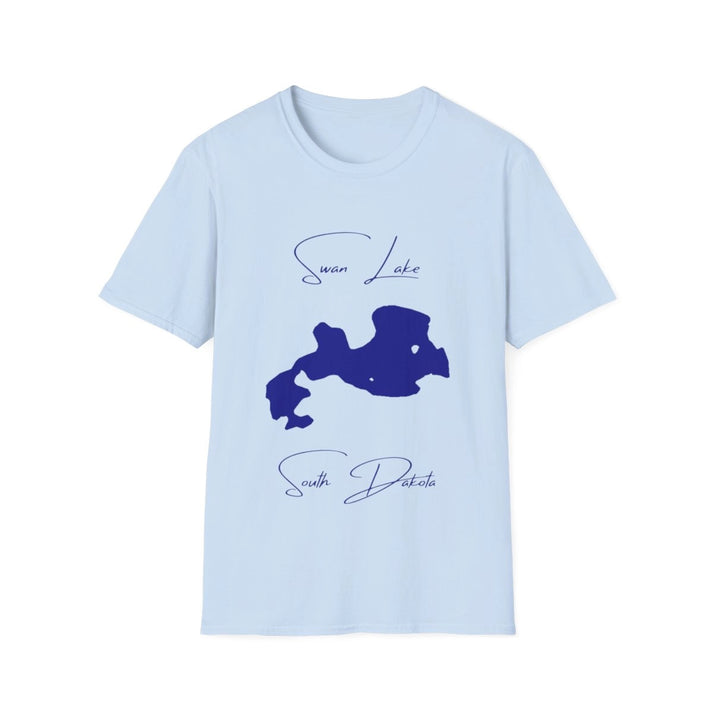 South  Dakota  Swan  Lake  T-shirt  front  position  view  from  front  light  blue.webp