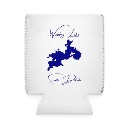 South  Dakota  Waubay  Lake  Can  Koozie  front  position  view  from  front-1  white.webp