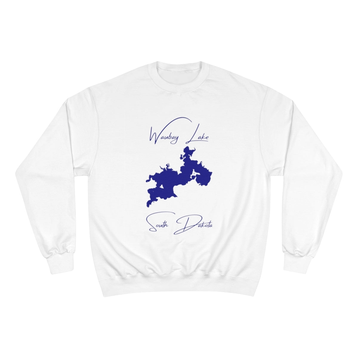 South  Dakota  Waubay  Lake  Sweatshirt  front  position  view  from  front  white.webp