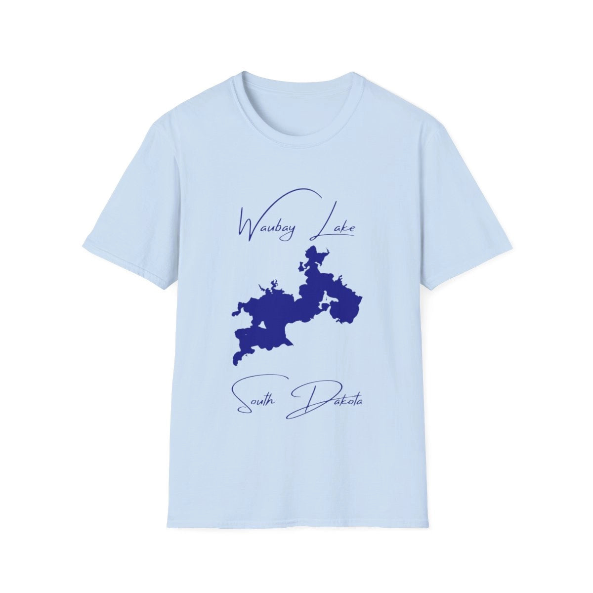 South  Dakota  Waubay  Lake  T-shirt  front  position  view  from  front  light  blue.webp