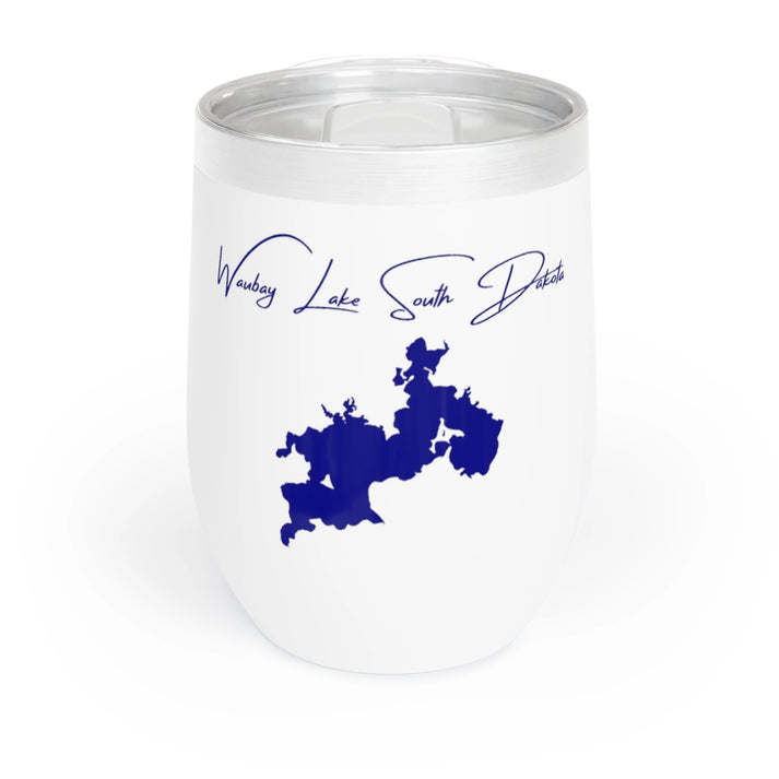 South  Dakota  Waubay  Lake  Wine  Tumbler  front  position  view  from  front  white.webp