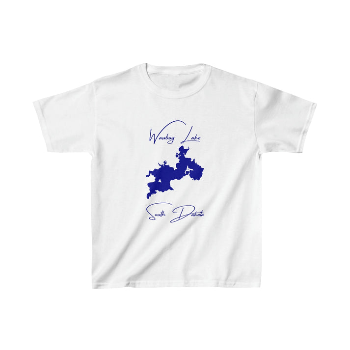 South  Dakota  Waubay  Lake  Youth  T-shirt  front  position  view  from  front  white.webp