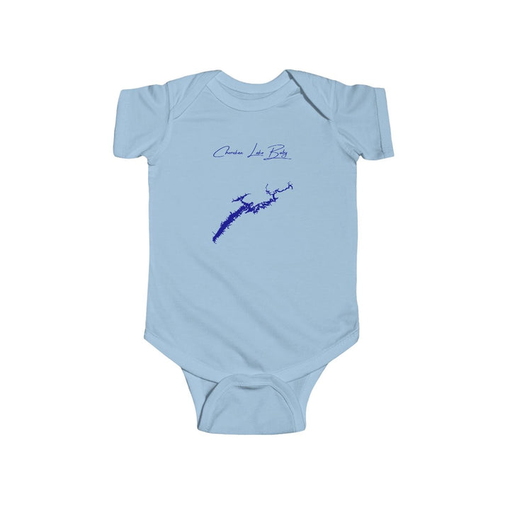 Tennessee  Cherokee  Lake  Onesie  front  position  view  from  front  light  blue.webp