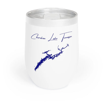 Tennessee  Cherokee  Lake  Wine  Tumbler  front  position  view  from  front  white.webp