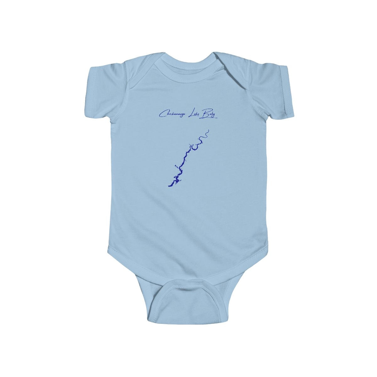 Tennessee  Chickamauga  Lake  Onesie  front  position  view  from  front  light  blue.webp