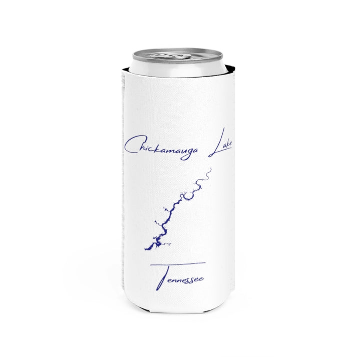 Tennessee  Chickamauga  Lake  Slim  Can  Koozie  front  position  view  from  front  white.webp