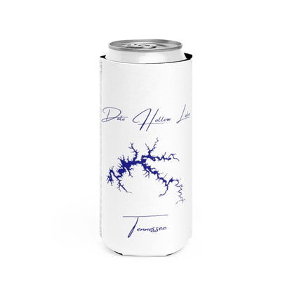 Tennessee  Dale  Hollow  Lake  Slim  Can  Koozie  front  position  view  from  front  white.webp