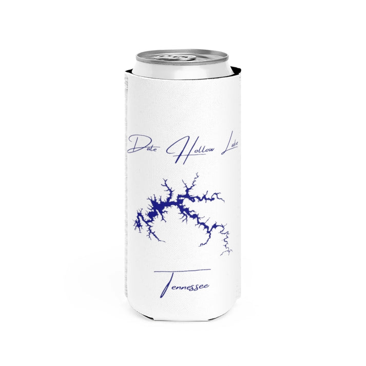 Tennessee  Dale  Hollow  Lake  Slim  Can  Koozie  front  position  view  from  front  white.webp