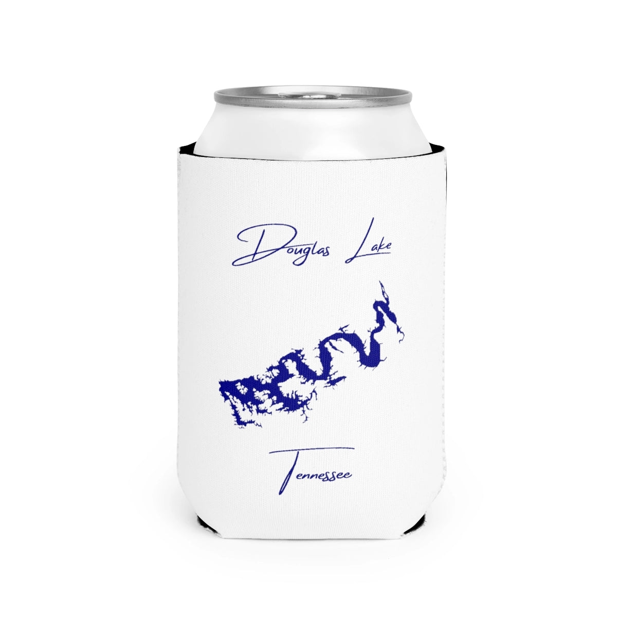 Tennessee  Douglas  Lake  Can  Koozie  front  position  view  from  front-2  white.webp