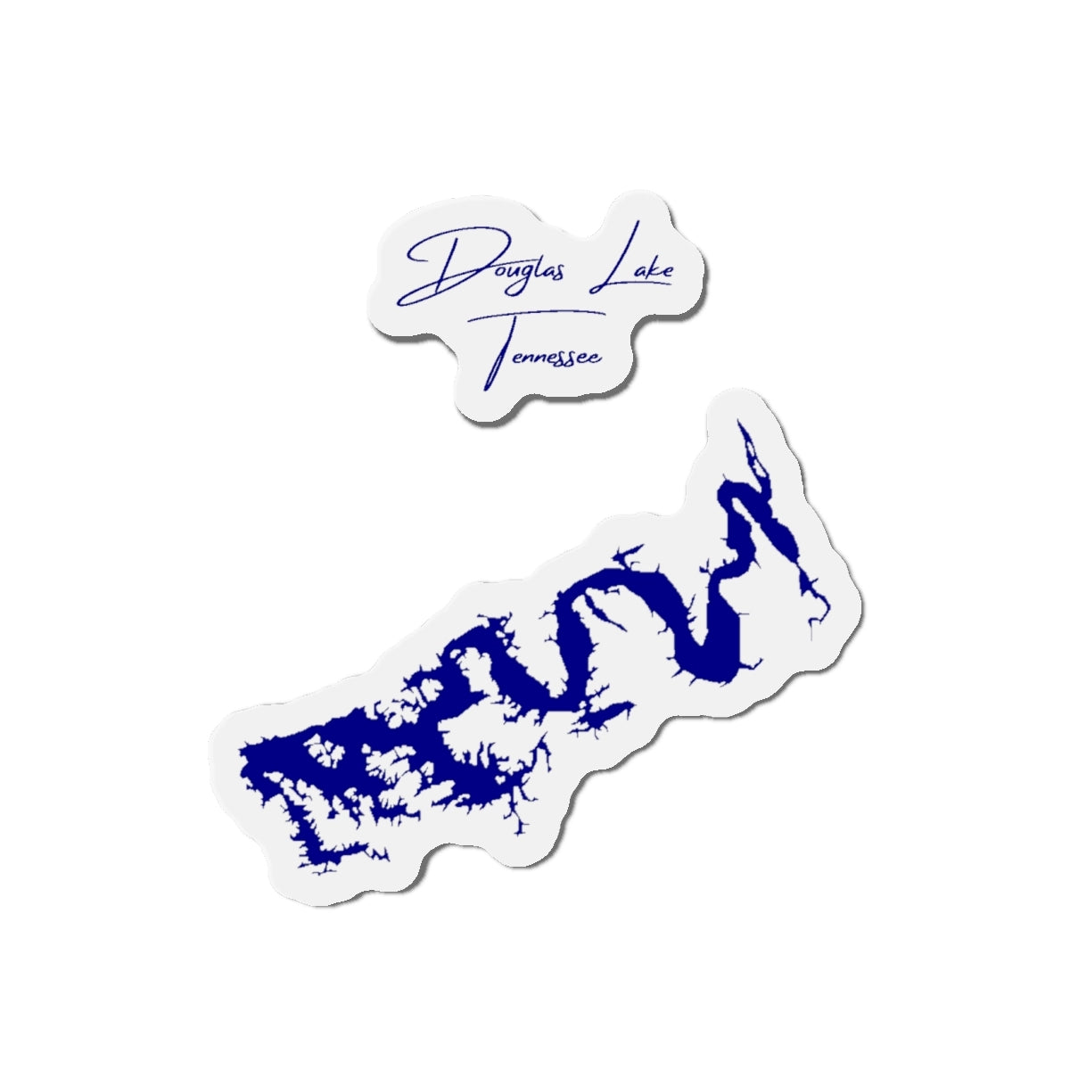 Tennessee  Douglas  Lake  Die  Cut  Magnet  front  position  view  from  front  4  x  4.webp