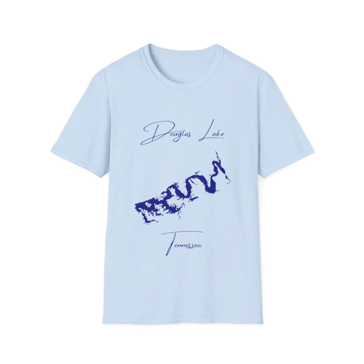 Tennessee  Douglas  Lake  T-shirt  front  position  view  from  front  light  blue.webp