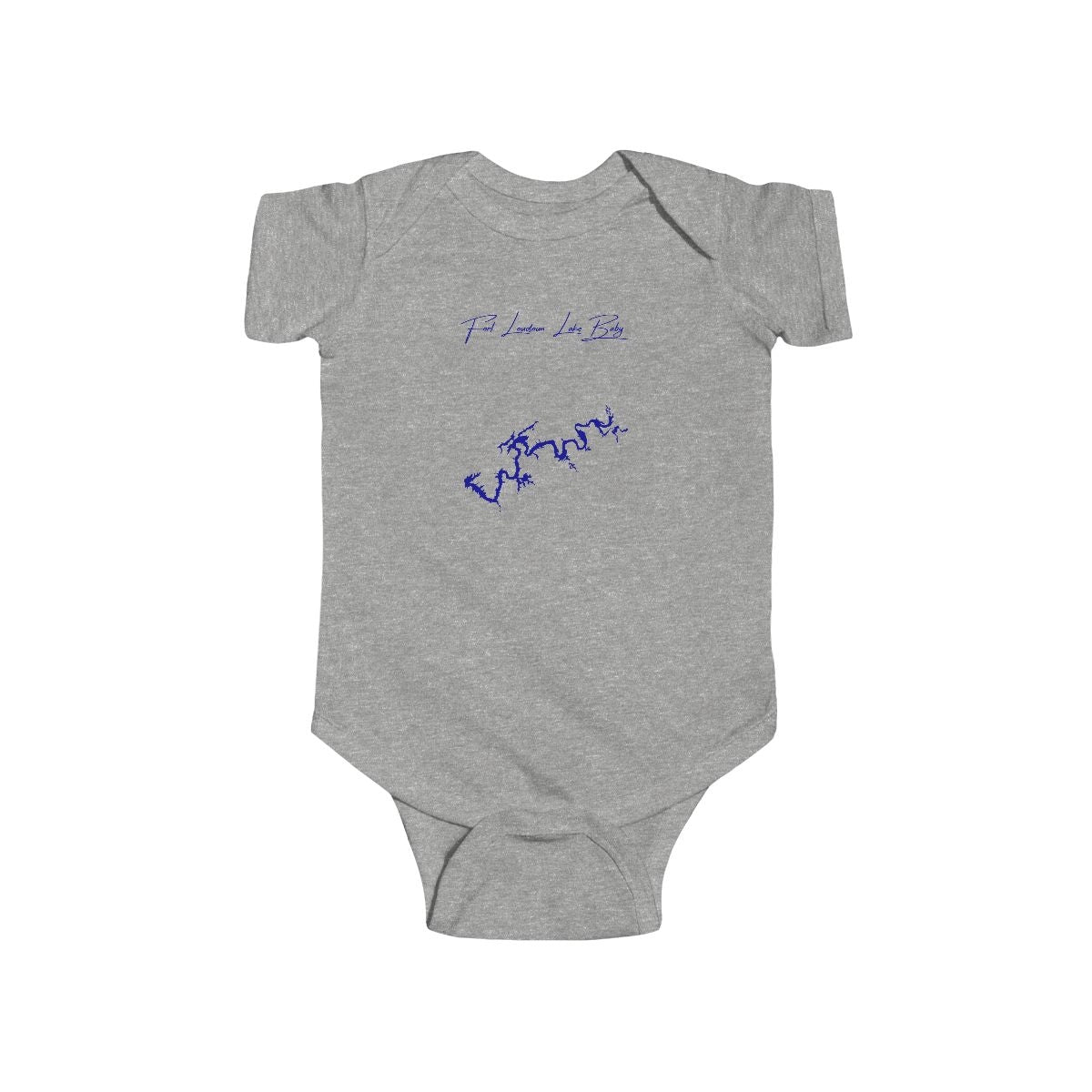 Tennessee  Fort  Loudoun  Lake  Onesie  front  position  view  from  front  heather.webp