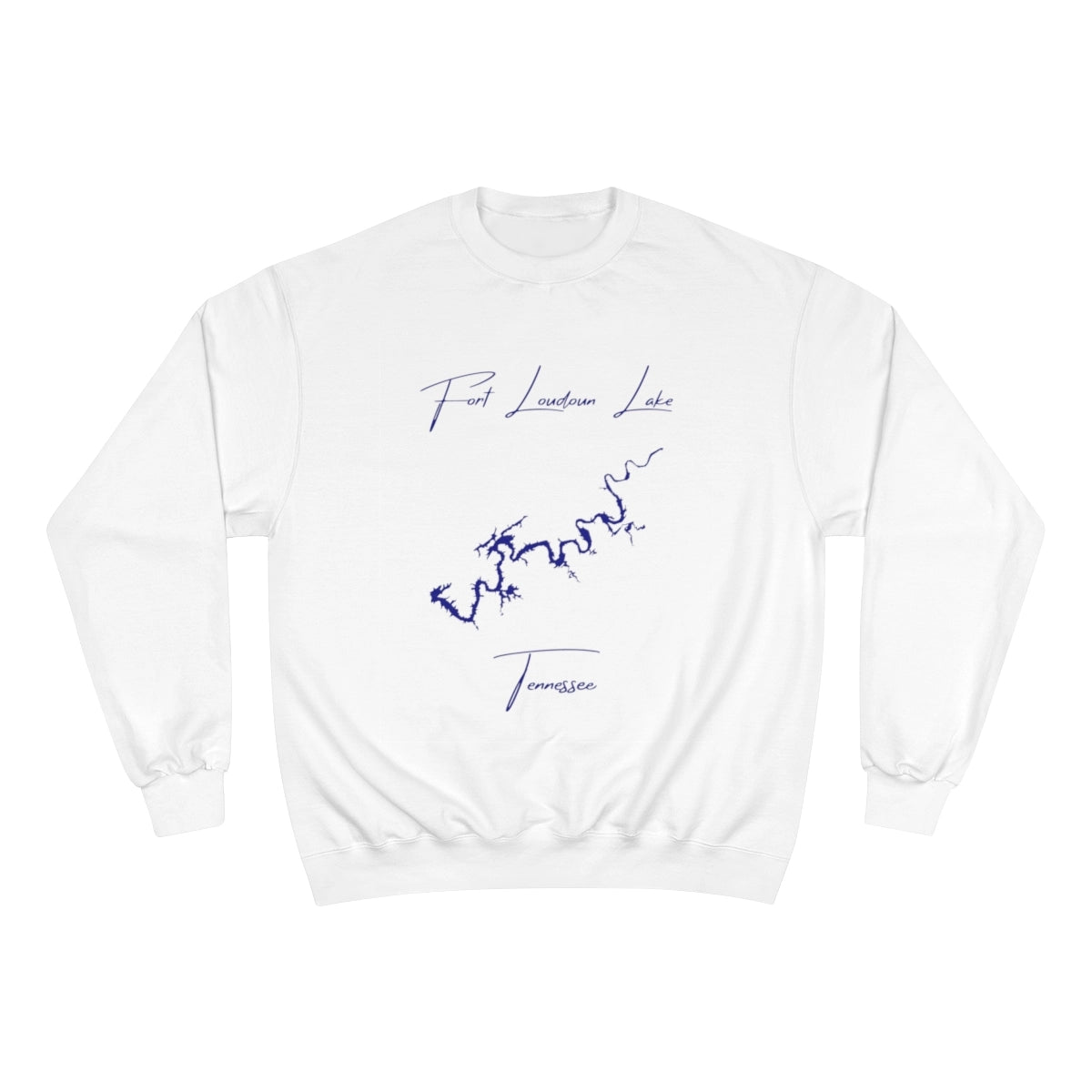 Tennessee  Fort  Loudoun  Lake  Sweatshirt  front  position  view  from  front  white.webp