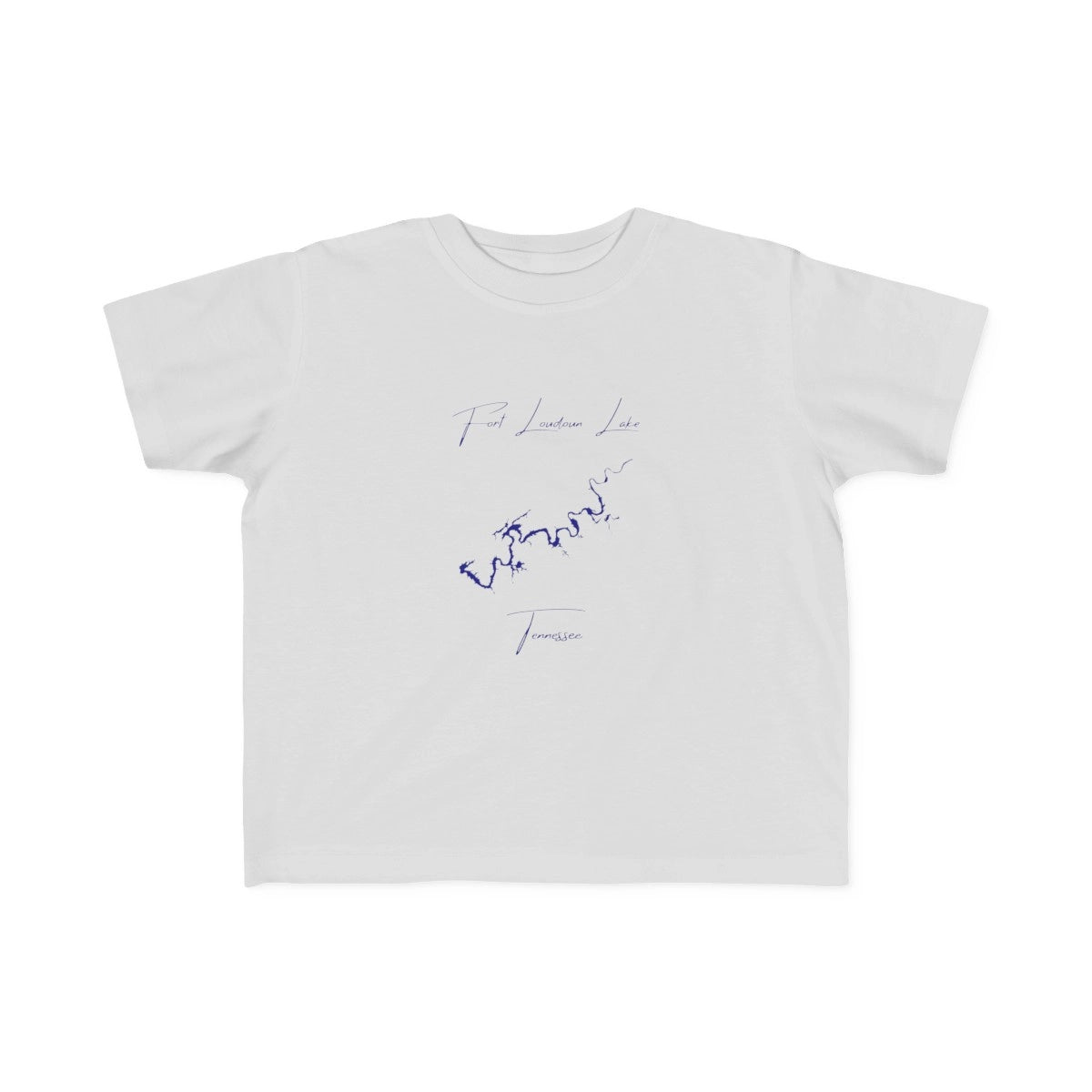 Tennessee  Fort  Loudoun  Lake  Toddler  T-shirt  front  position  view  from  front  silver.webp