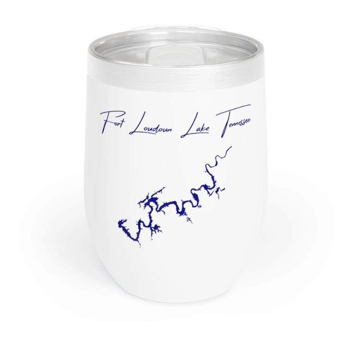 Tennessee  Fort  Loudoun  Lake  Wine  Tumbler  front  position  view  from  front  white.webp