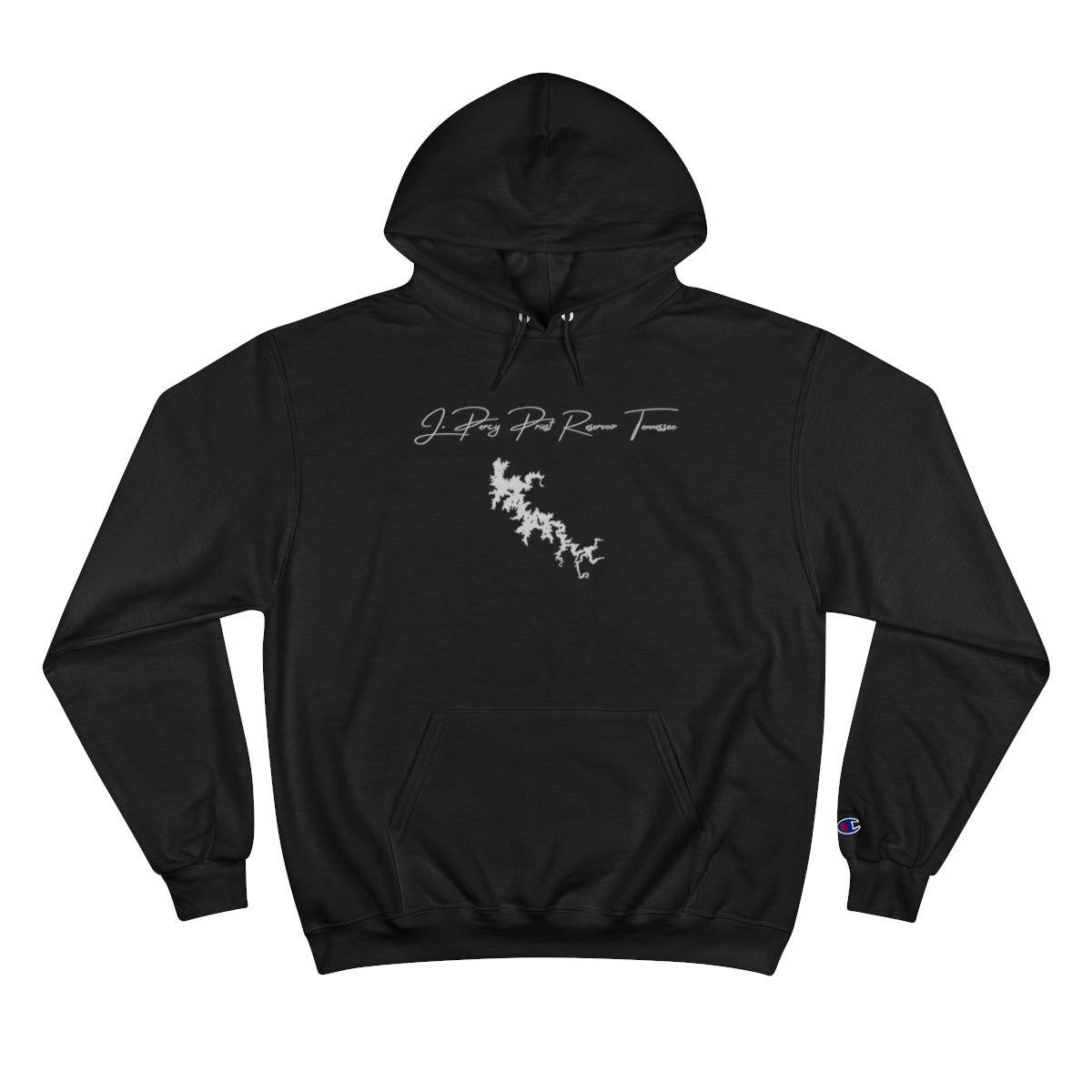 Tennessee  J.  Percy  Priest  Reservoir  Hoodie  front  position  view  from  front  black.webp