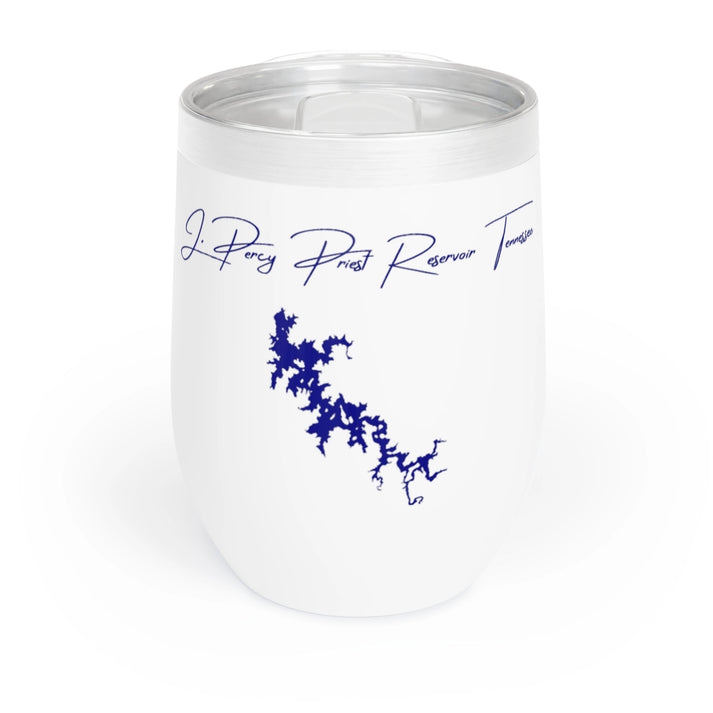Tennessee  J.  Percy  Priest  Reservoir  Wine  Tumbler  front  position  view  from  front  white.webp