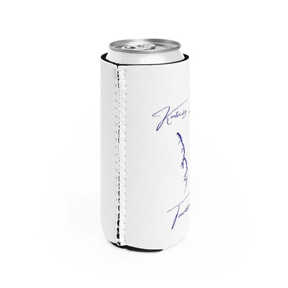 Tennessee  Kentucky  Lake  Slim  Can  Koozie  all  position  view  from  right  white.webp