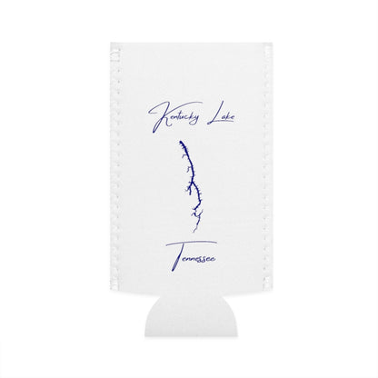 Tennessee  Kentucky  Lake  Slim  Can  Koozie  front  position  view  from  flat-front  white.webp