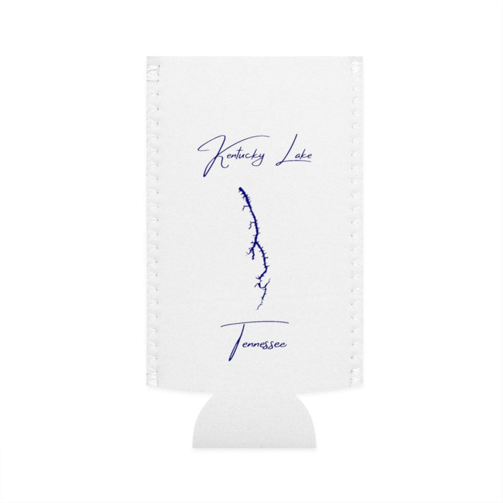 Tennessee  Kentucky  Lake  Slim  Can  Koozie  front  position  view  from  flat-front  white.webp