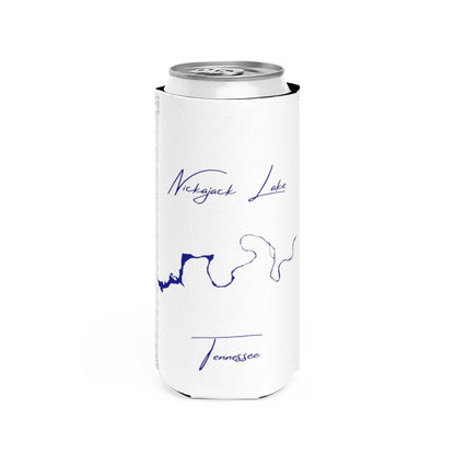 Tennessee  Nickajack  Lake  Slim  Can  Koozie  front  position  view  from  front  white.webp
