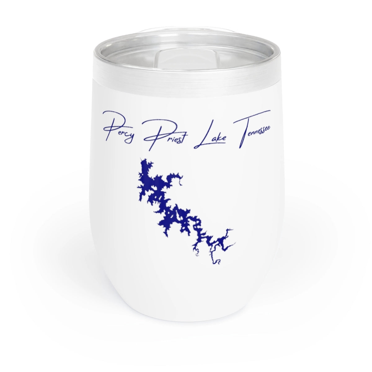Tennessee  Percy  Priest  Lake  Wine  Tumbler  front  position  view  from  front  white.webp