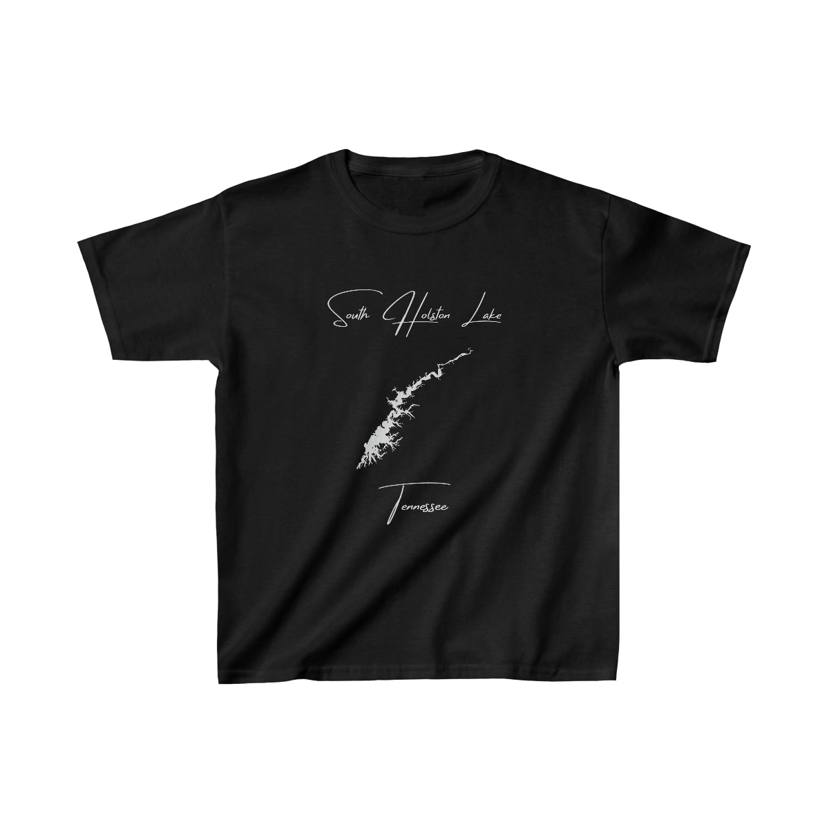 Tennessee  South  Holston  Lake  Youth  T-shirt  front  position  view  from  front  black.webp