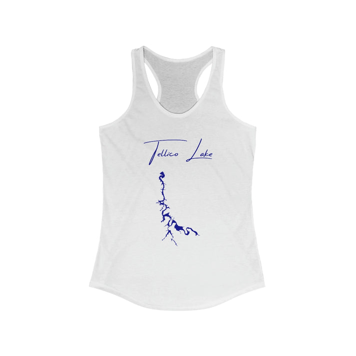 Tennessee  Tellico  Lake  Racerback-Tank  front  position  view  from  front  solid  white.webp