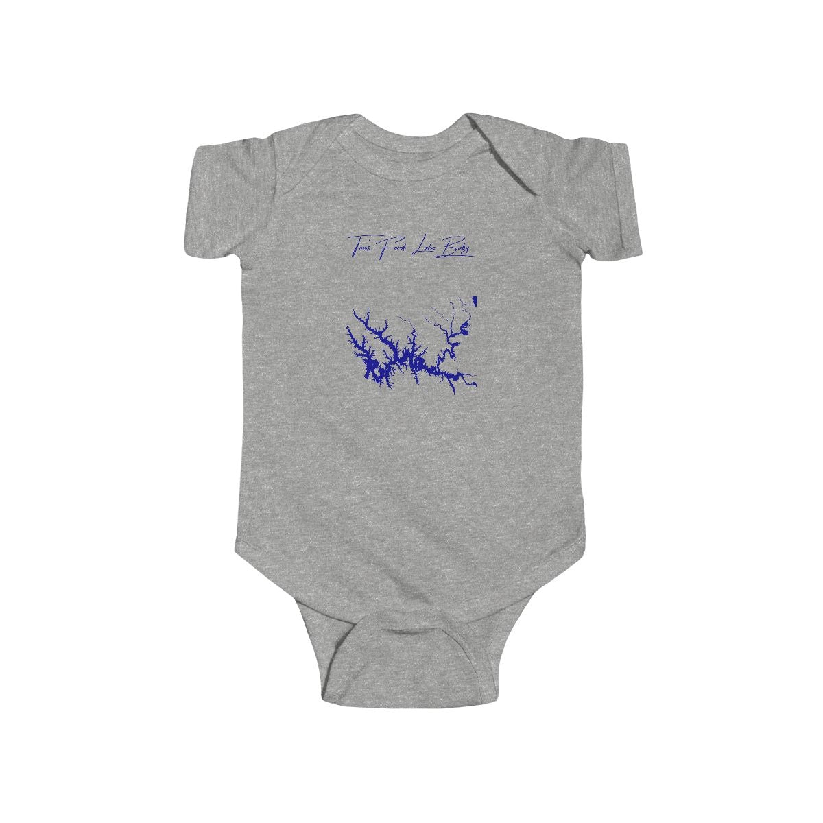 Tennessee  Tim's  Ford  Lake  Onesie  front  position  view  from  front  heather.webp