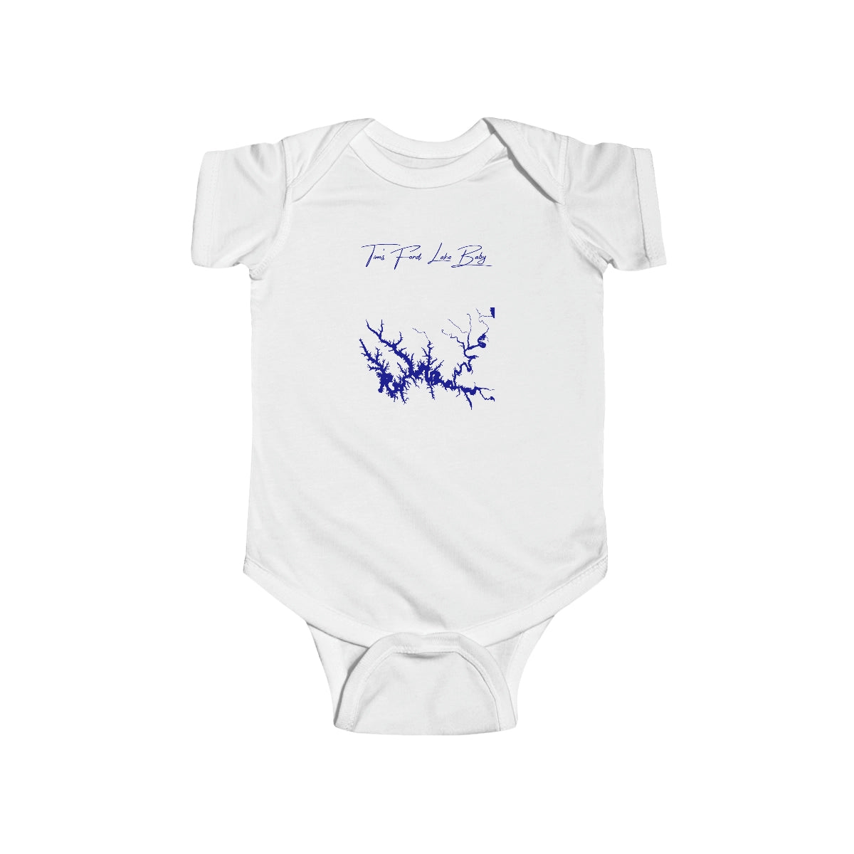 Tennessee  Tim's  Ford  Lake  Onesie  front  position  view  from  front  white.webp