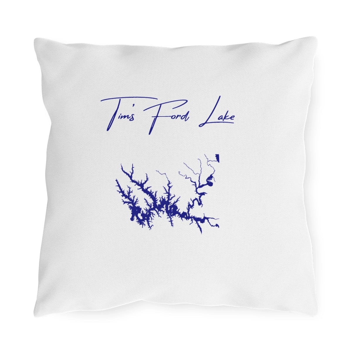 Tennessee  Tim's  Ford  Lake  Outdoor  Pillow  front  position  view  from  front  16  x  16.webp