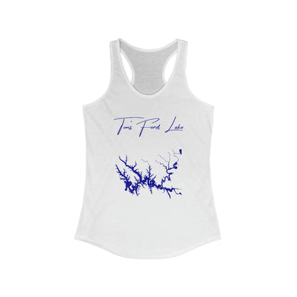 Tennessee  Tim's  Ford  Lake  Racerback-Tank  front  position  view  from  front  solid  white.webp