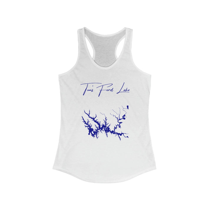 Tennessee  Tim's  Ford  Lake  Racerback-Tank  front  position  view  from  front  solid  white.webp