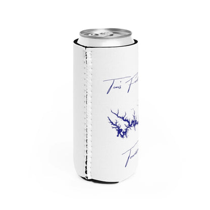 Tennessee  Tim's  Ford  Lake  Slim  Can  Koozie  all  position  view  from  right  white.webp