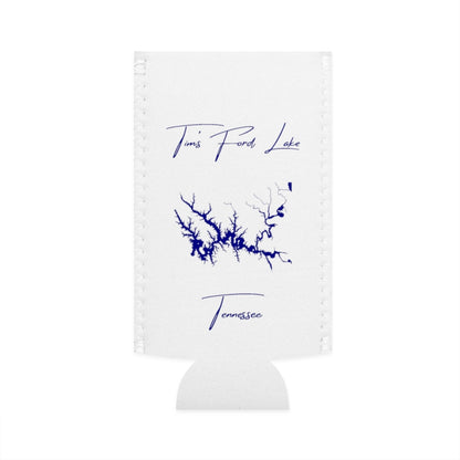 Tennessee  Tim's  Ford  Lake  Slim  Can  Koozie  front  position  view  from  flat-front  white.webp